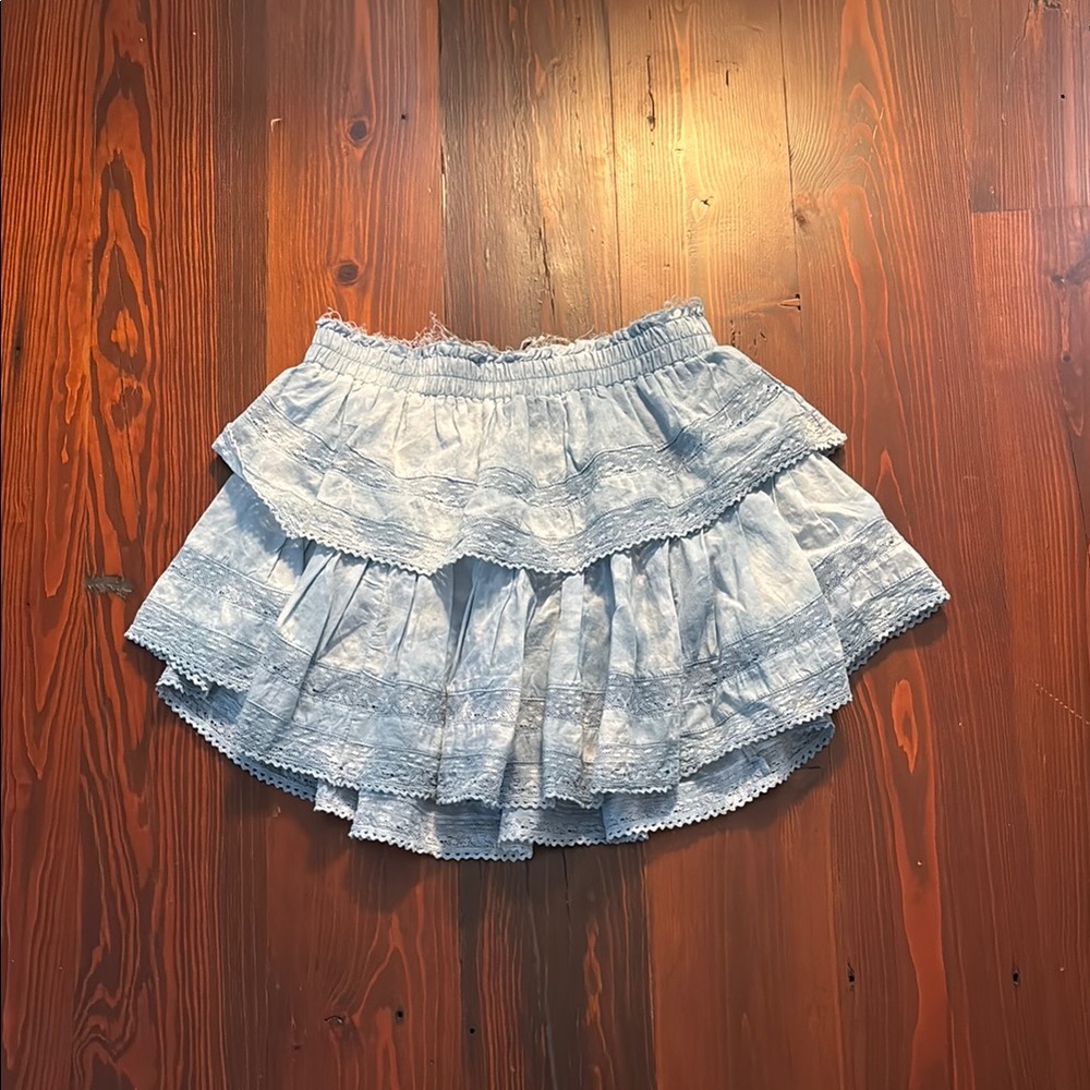 Light Blue Tiered Skirt